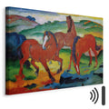 Red Horses Expressionist Canvas Print