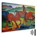 Red Horses Expressionist Canvas Print