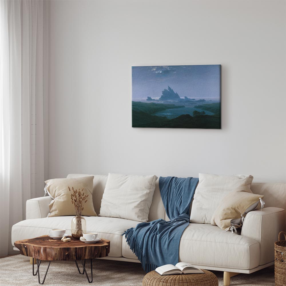Canvas Print - Cliff reef on the beach (Caspar David Friedrich)