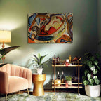 Leinwanddruck – Nackte Mädchen in der Barke (August Macke)