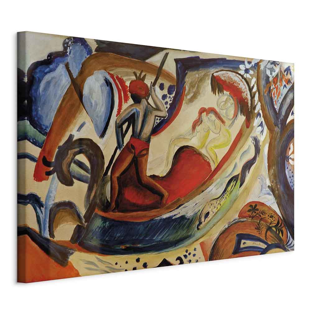 Canvas Print - Naked Girls in the Barque (August Macke)