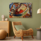 Leinwanddruck – Nackte Mädchen in der Barke (August Macke)