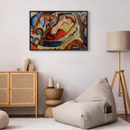 Leinwanddruck – Nackte Mädchen in der Barke (August Macke)