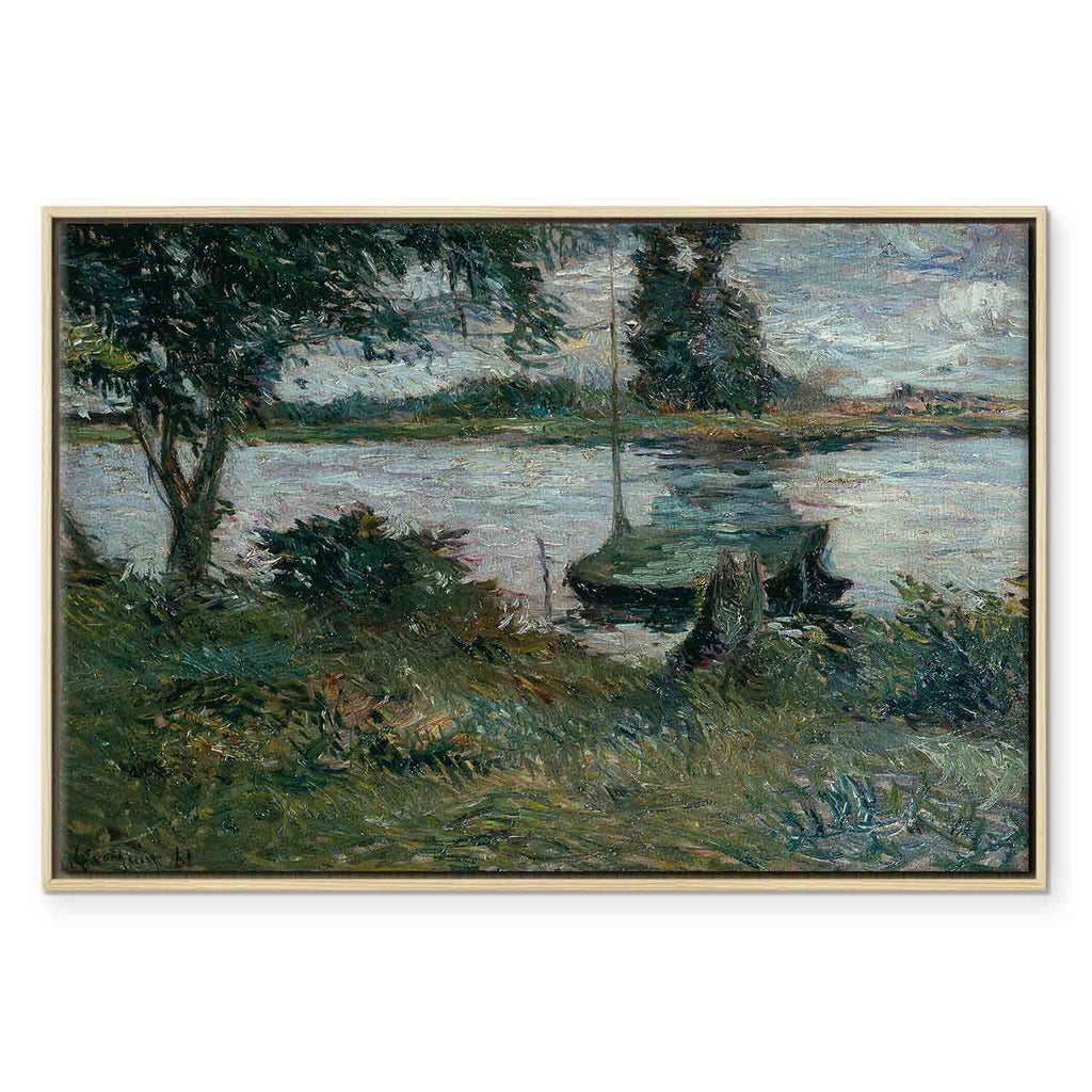 Gauguin Riverbank Landscape Canvas Print
