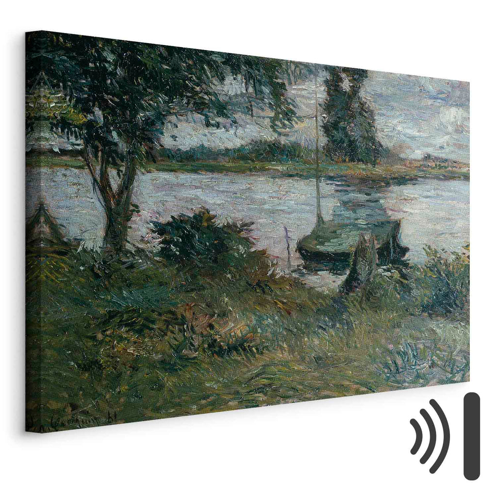 Gauguin Riverbank Landscape Canvas Print