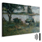 Gauguin Riverbank Landscape Canvas Print
