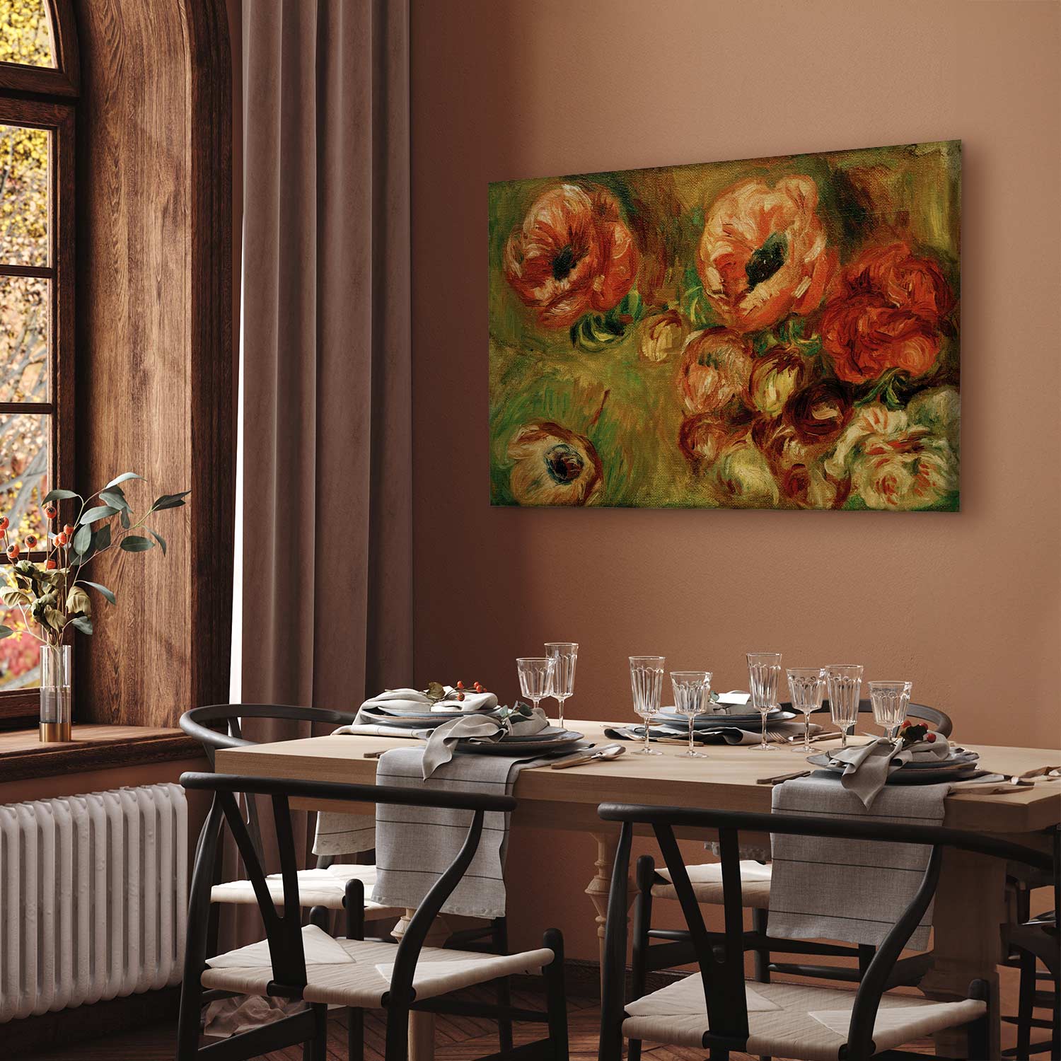 Renoir Les Anémones Floral Classic Canvas Print