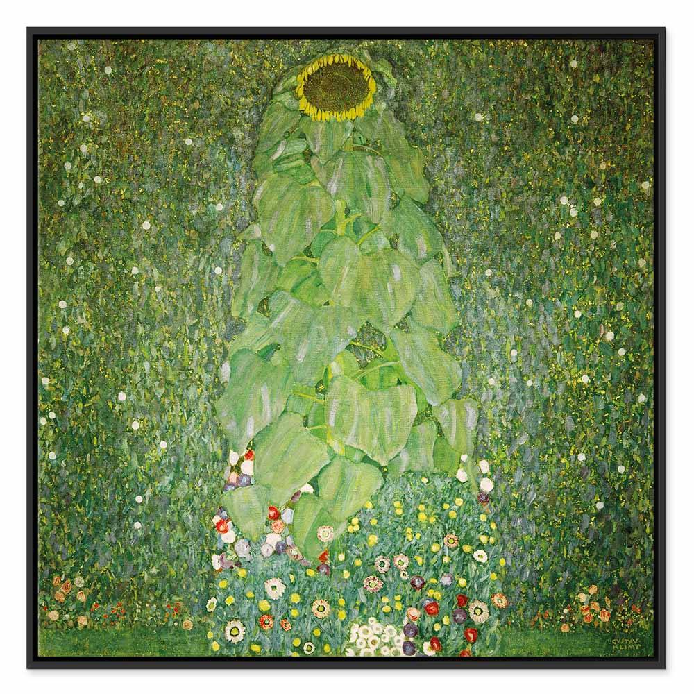Klimt Sunflower Golden Floral Canvas Print
