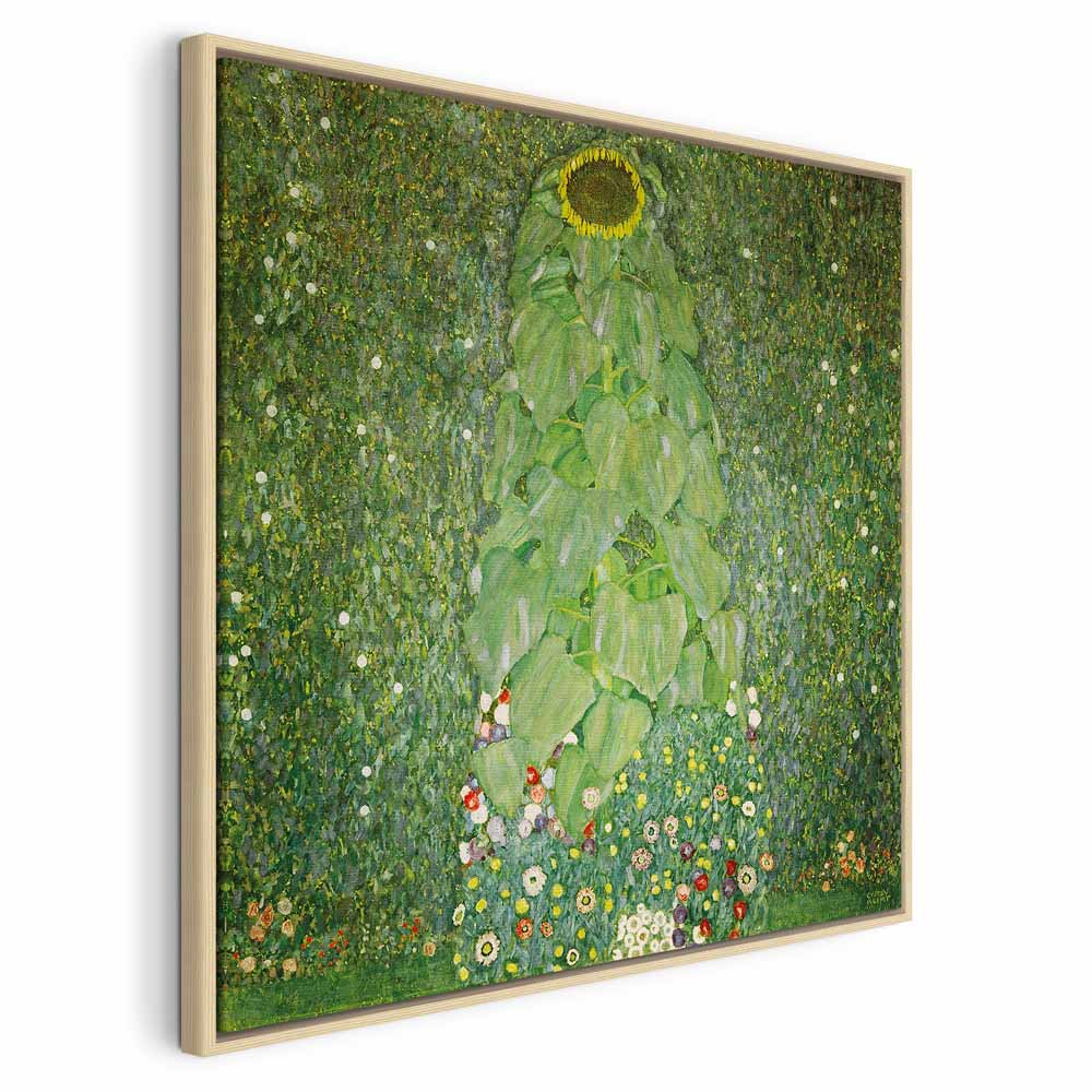 Klimt Sunflower Golden Floral Canvas Print