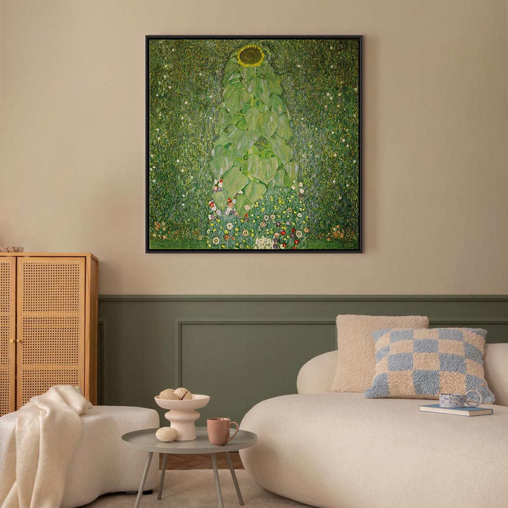 Klimt Sunflower Golden Floral Canvas Print