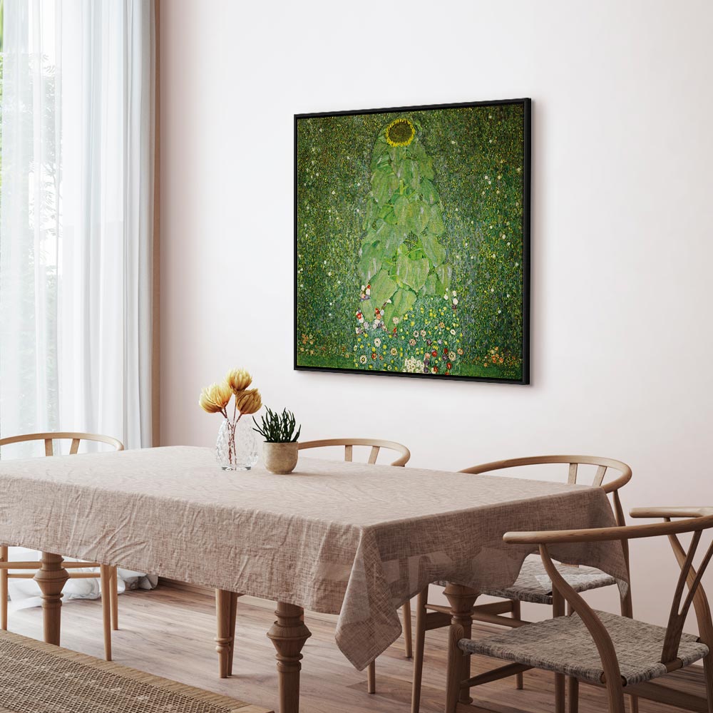 Klimt Sunflower Golden Floral Canvas Print