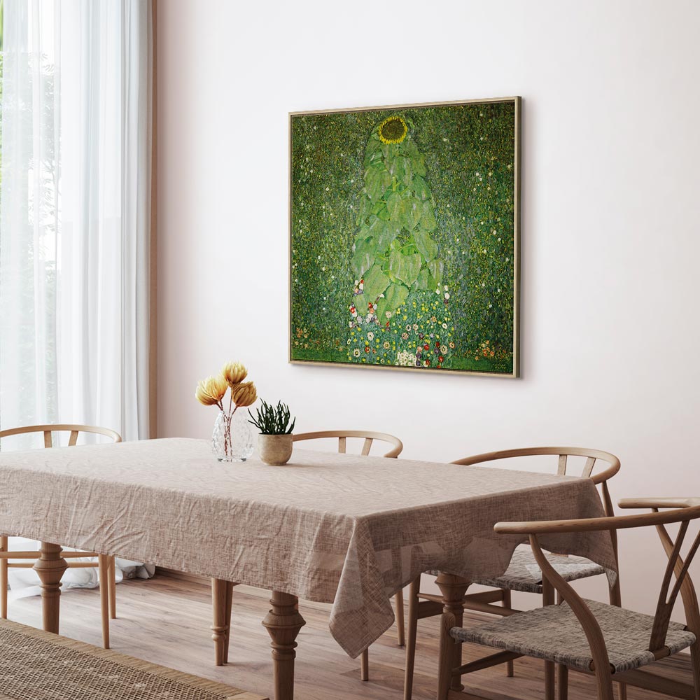 Klimt Sunflower Golden Floral Canvas Print