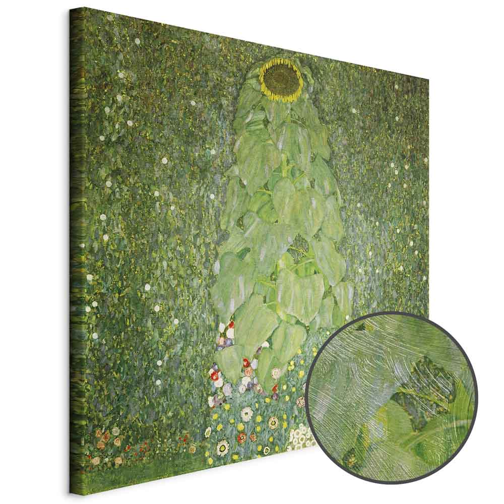 Klimt Sunflower Golden Floral Canvas Print