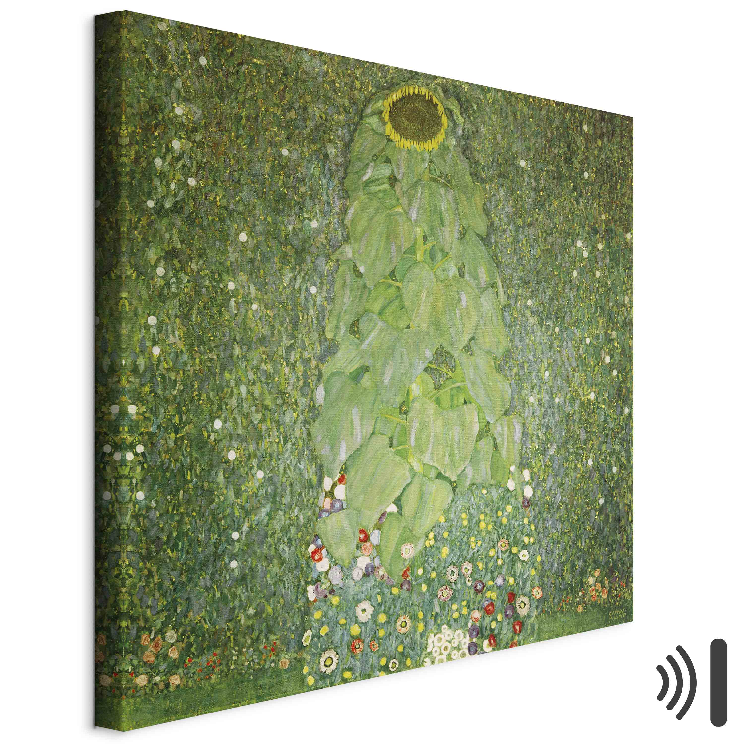 Klimt Sunflower Golden Floral Canvas Print