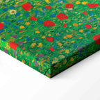 Klimt Poppy Field Floral Canvas Print