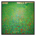 Klimt Poppy Field Floral Canvas Print