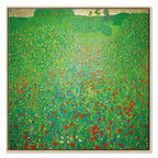 Klimt Poppy Field Floral Canvas Print