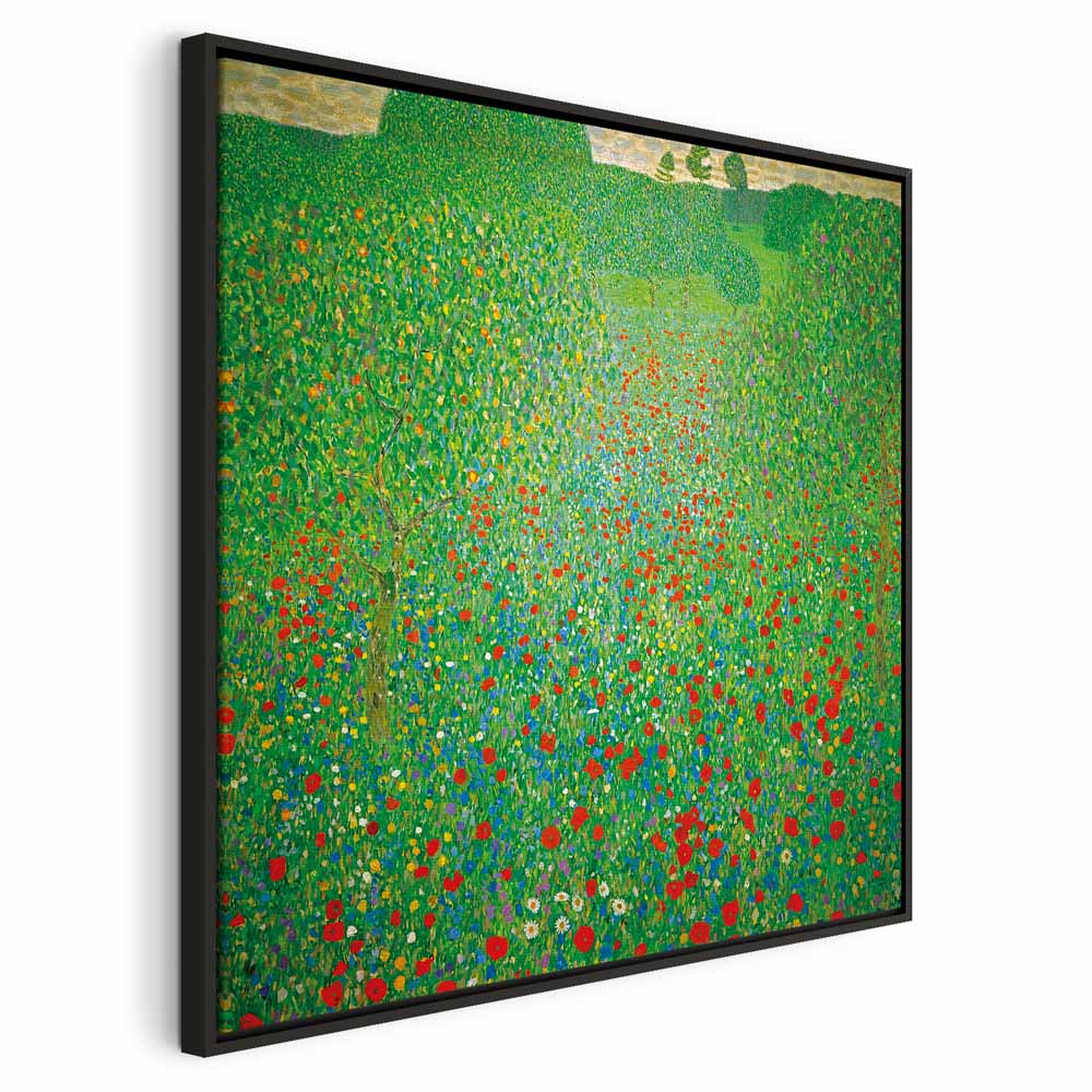 Klimt Poppy Field Floral Canvas Print