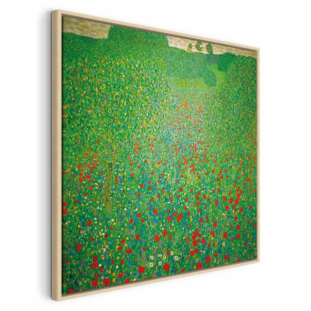 Klimt Poppy Field Floral Canvas Print