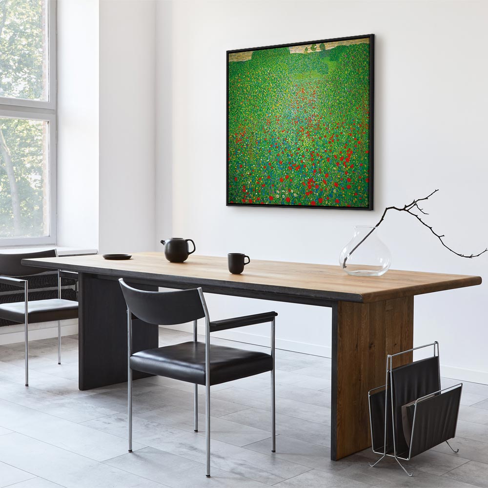 Klimt Poppy Field Floral Canvas Print