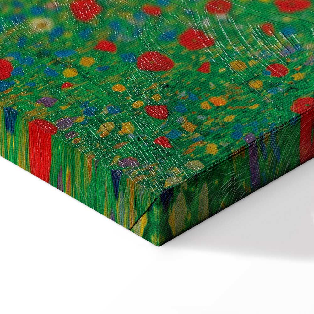 Klimt Poppy Field Floral Canvas Print
