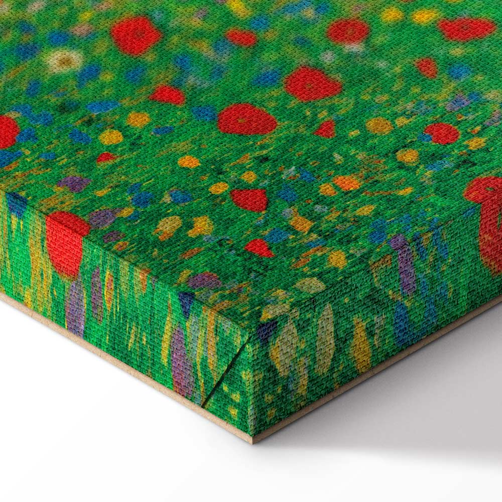 Klimt Poppy Field Floral Canvas Print
