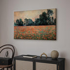 Leinwanddruck Feld mit wilden Mohnblumen