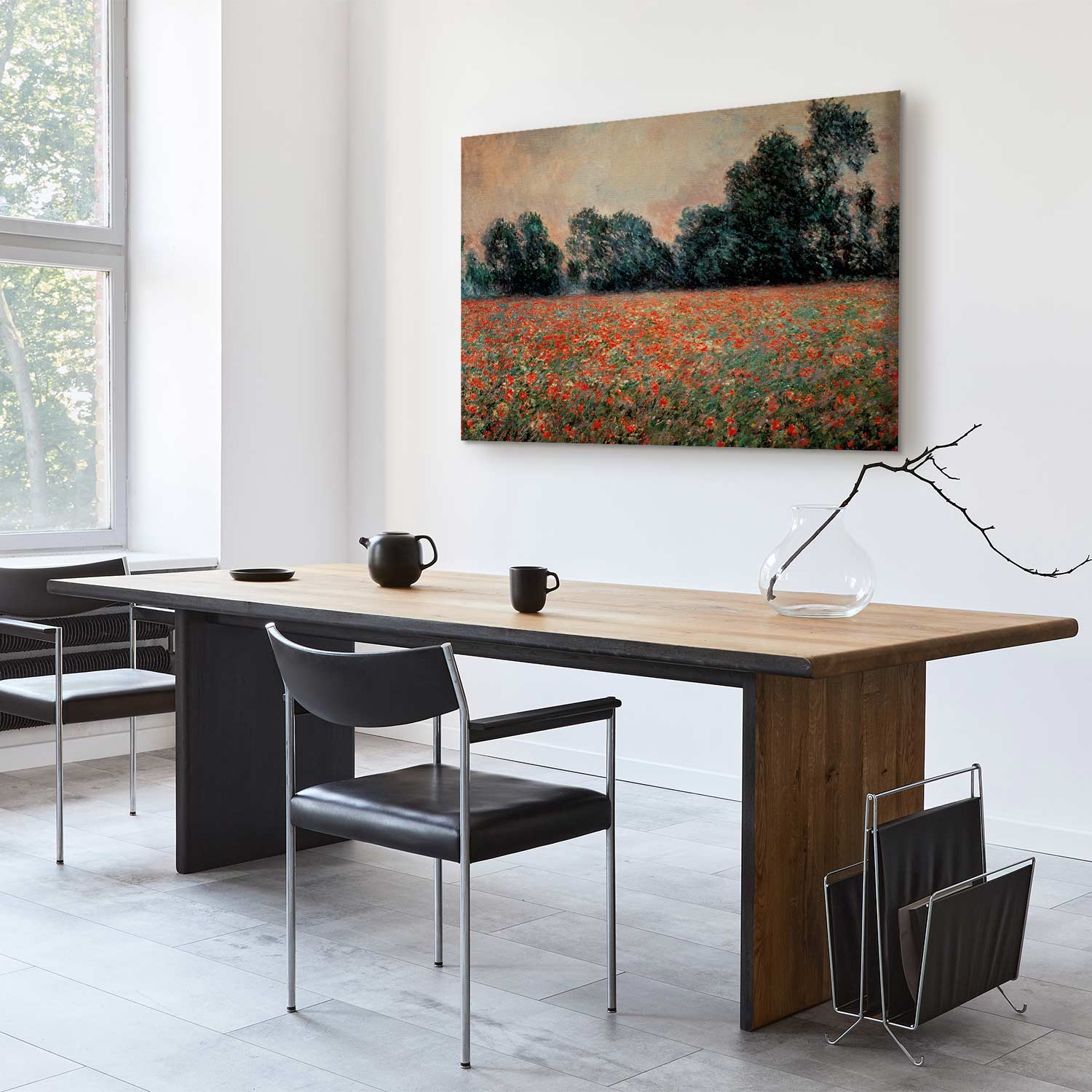 Wild Poppies Landscape Classic Canvas Print