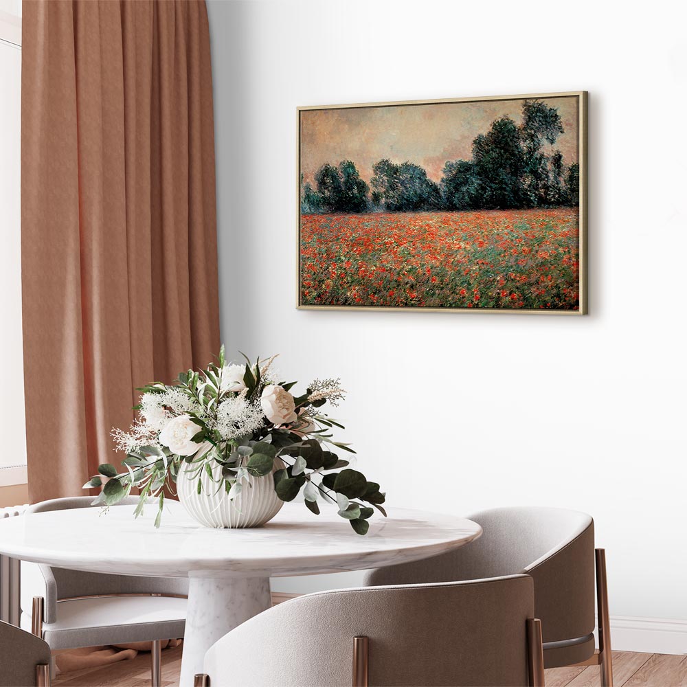 Leinwanddruck Feld mit wilden Mohnblumen