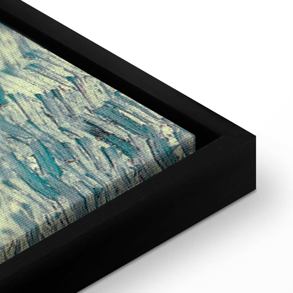 Leinwanddruck „Feld mit Weizenhaufen“ von Van Gogh