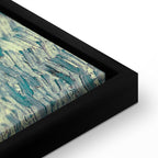 Leinwanddruck „Feld mit Weizenhaufen“ von Van Gogh