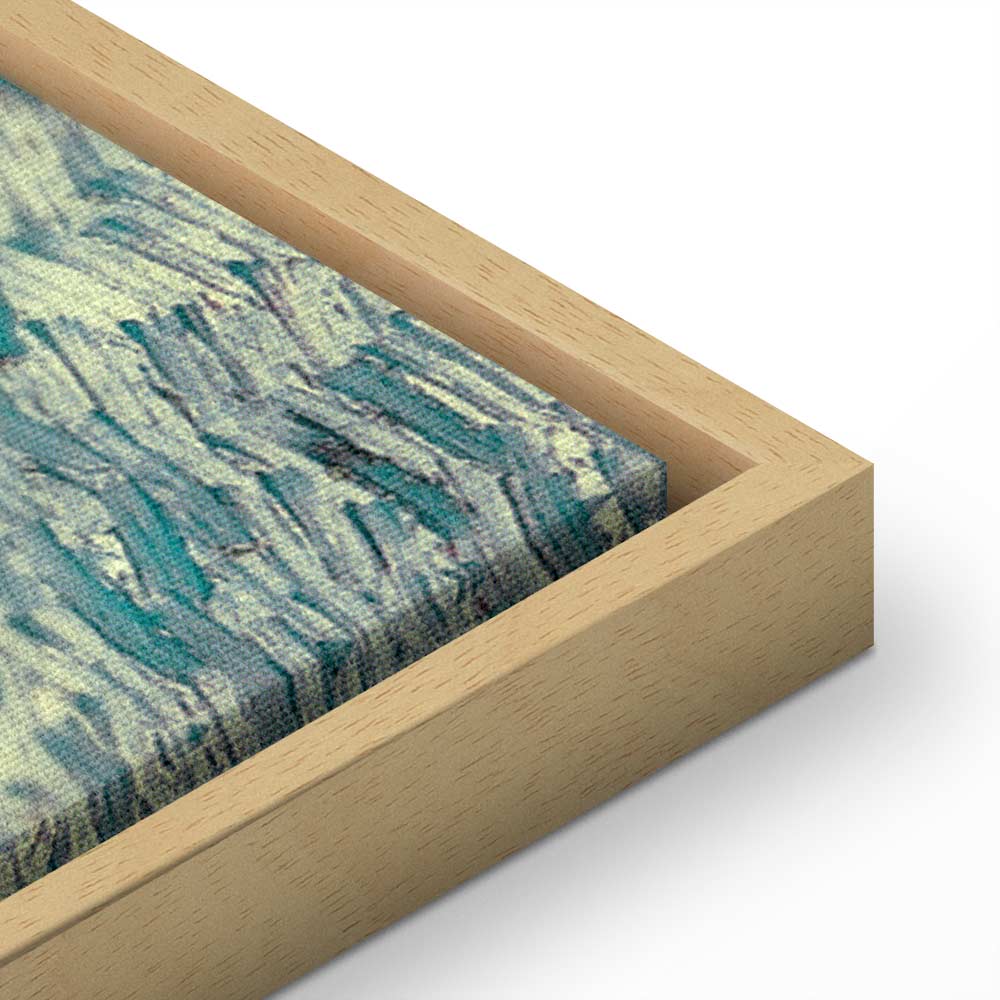 Leinwanddruck „Feld mit Weizenhaufen“ von Van Gogh