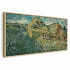 Leinwanddruck „Feld mit Weizenhaufen“ von Van Gogh