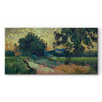 Auvers Sunset Landscape Classic Canvas Print