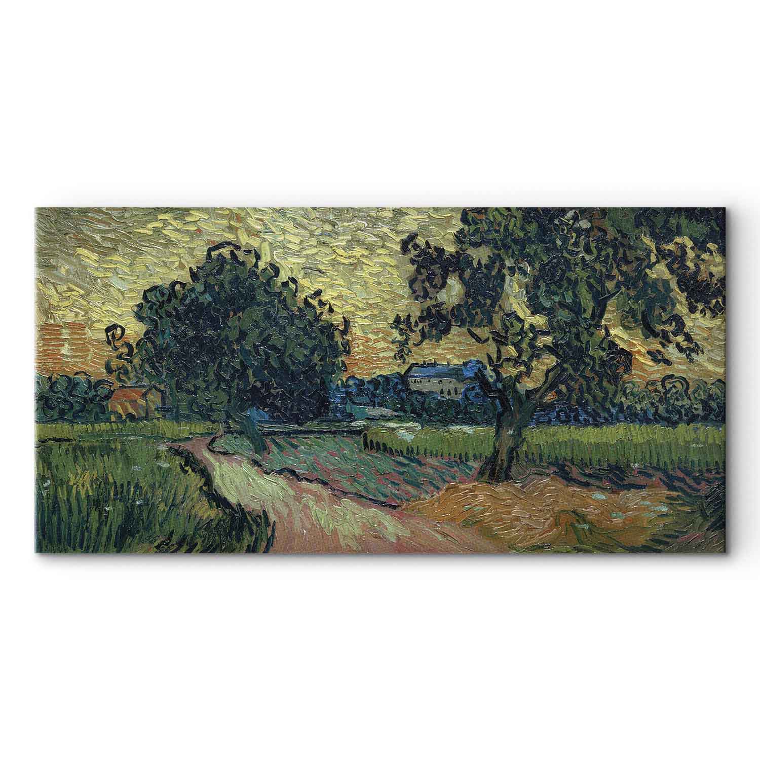 Auvers Sunset Landscape Classic Canvas Print