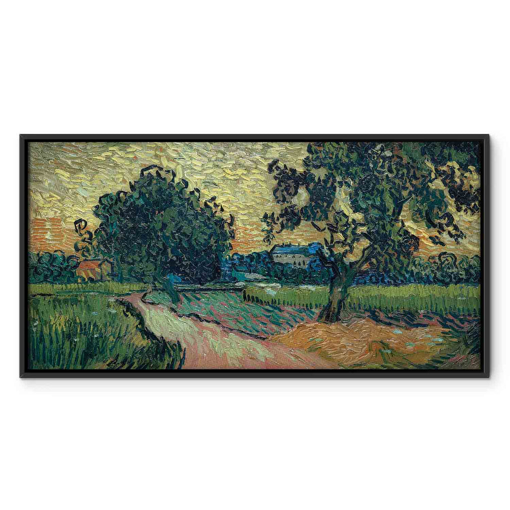 Auvers Sunset Landscape Classic Canvas Print