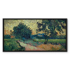 Auvers Sunset Landscape Classic Canvas Print