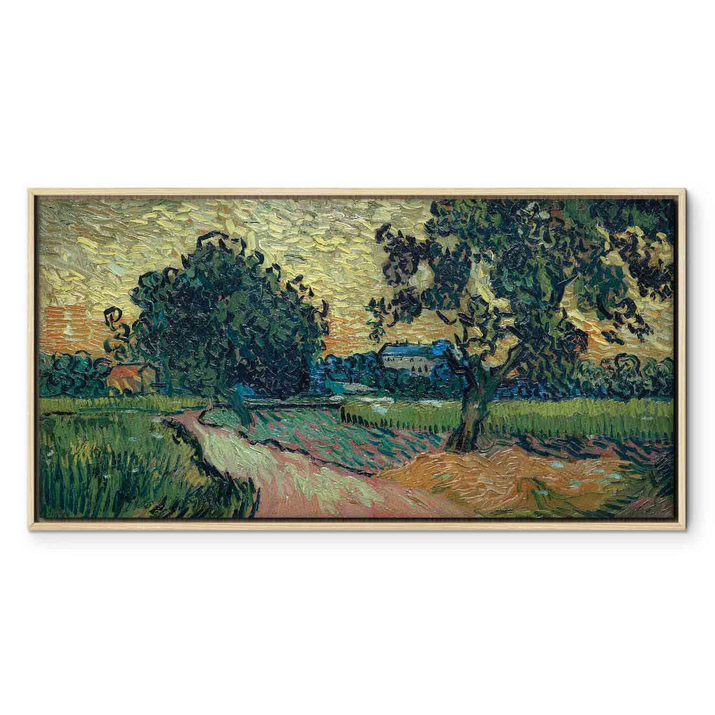 Auvers Sunset Landscape Classic Canvas Print
