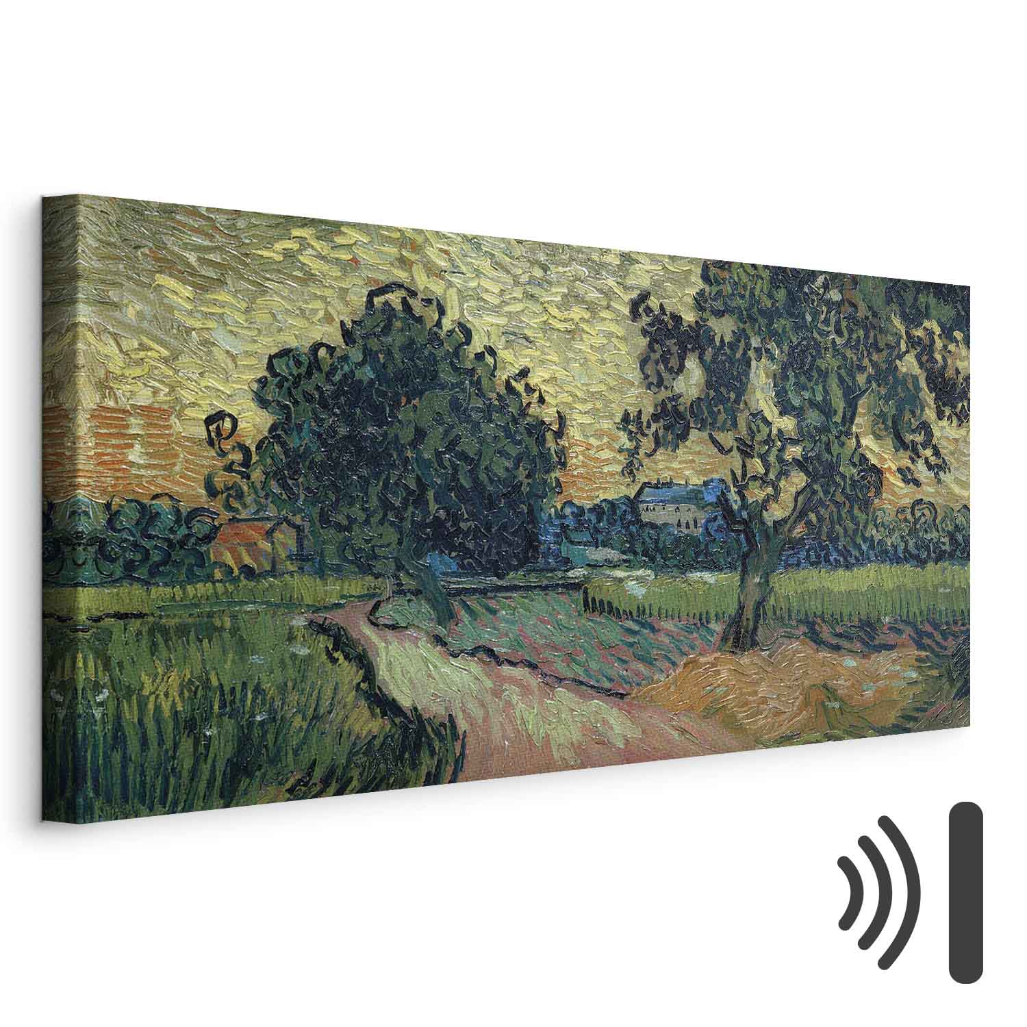 Auvers Sunset Landscape Classic Canvas Print