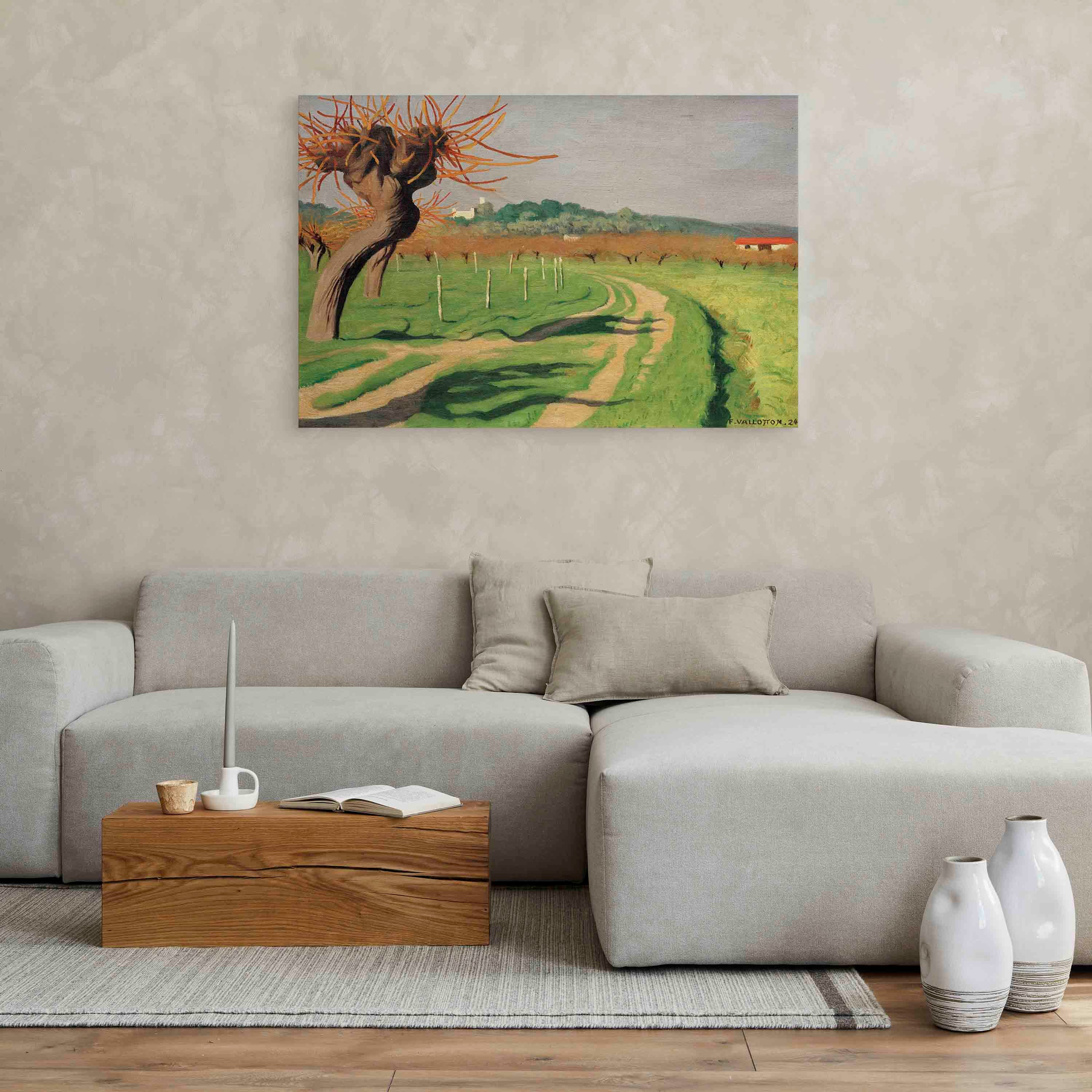 Vallée de la Cagne Landscape Canvas Print