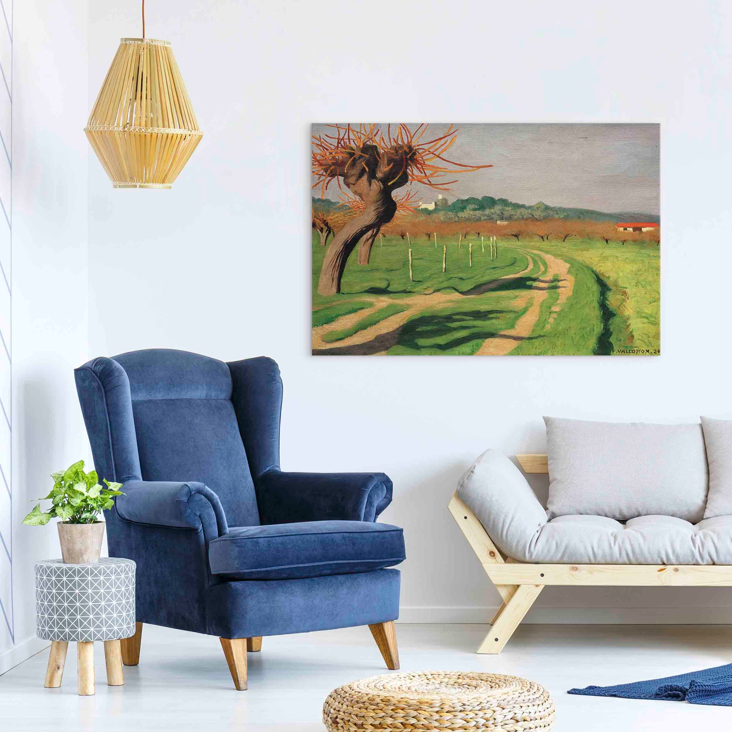 Vallée de la Cagne Landscape Canvas Print