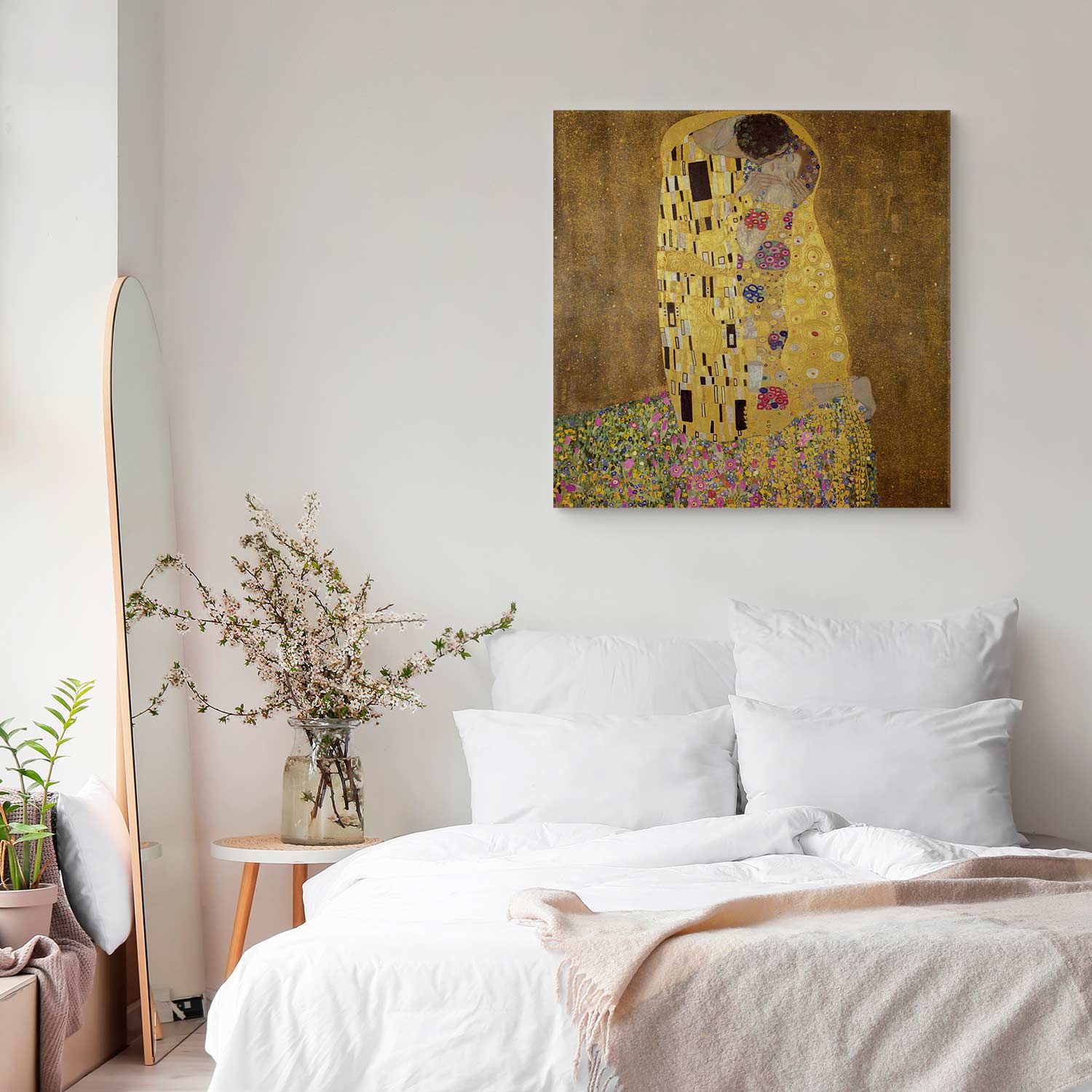 Gustav Klimt The Kiss Gold Romantic Canvas Print