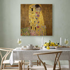 Gustav Klimt The Kiss Gold Romantic Canvas Print