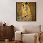 Gustav Klimt The Kiss Gold Romantic Canvas Print