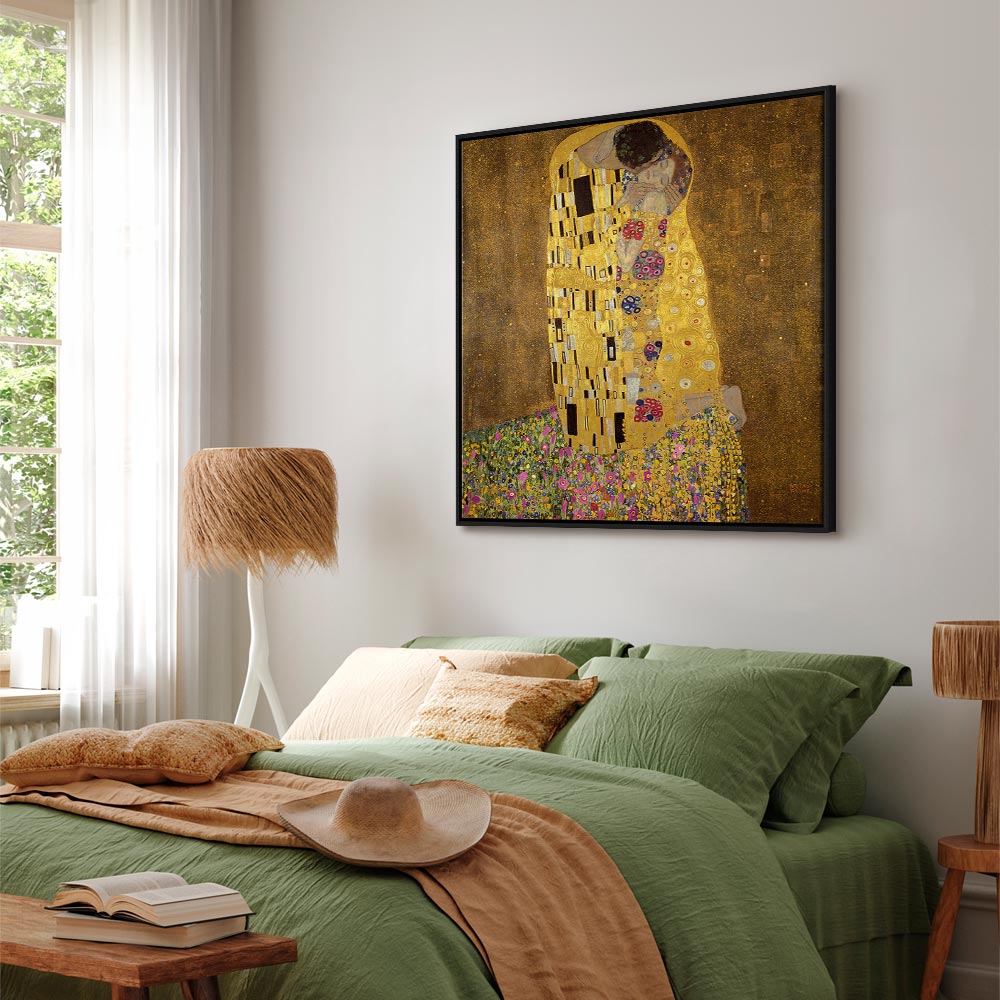 Gustav Klimt The Kiss Gold Romantic Canvas Print