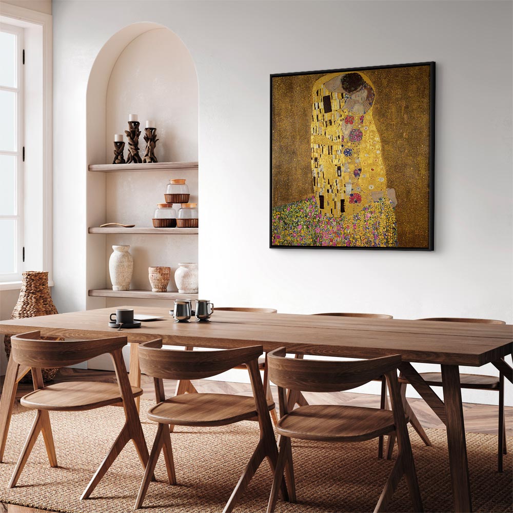Gustav Klimt The Kiss Gold Romantic Canvas Print