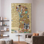 Klimt The Fulfilment Gold Portrait DIY Large Canvas Print