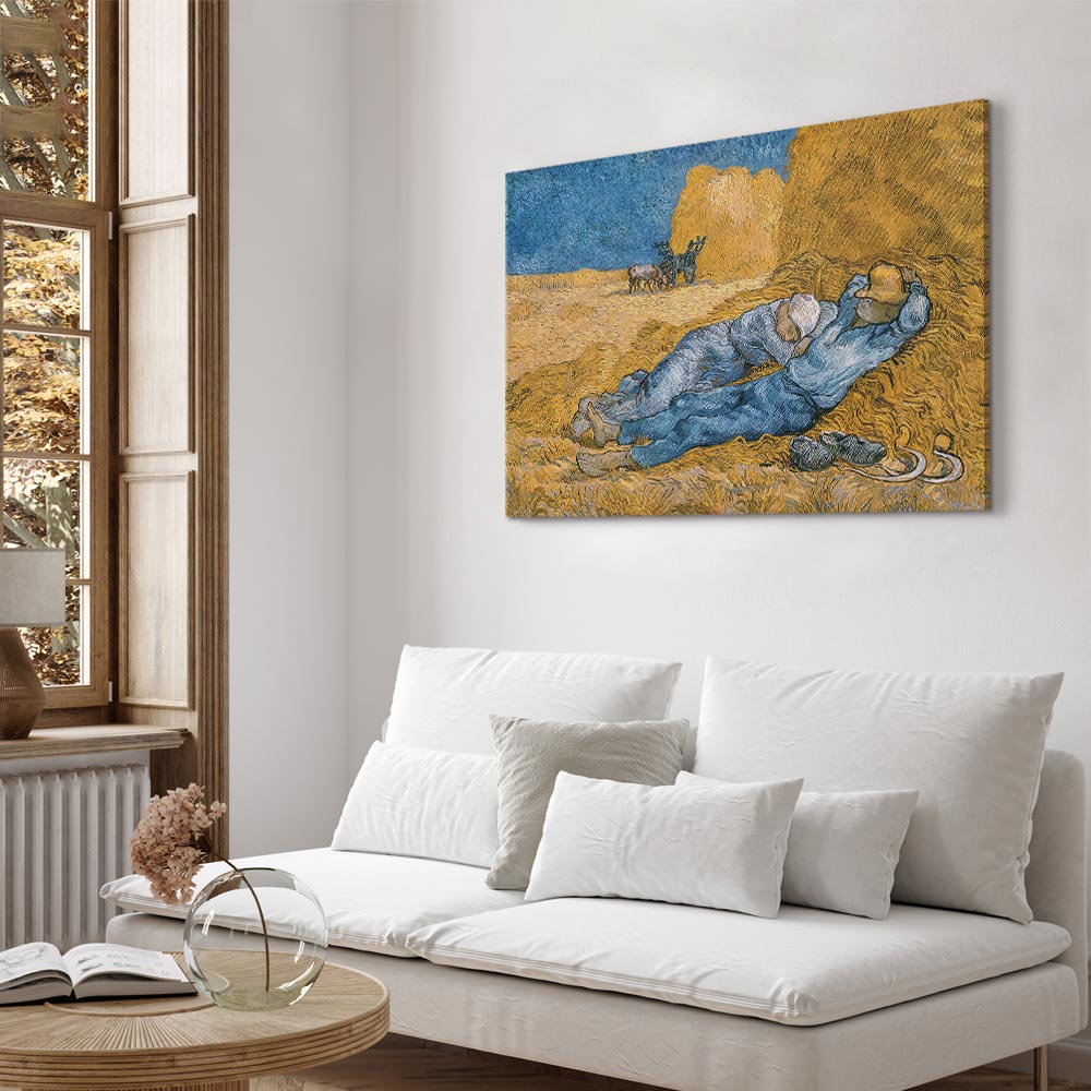 Van Gogh Noon: Rest from Work Classic Canvas Print