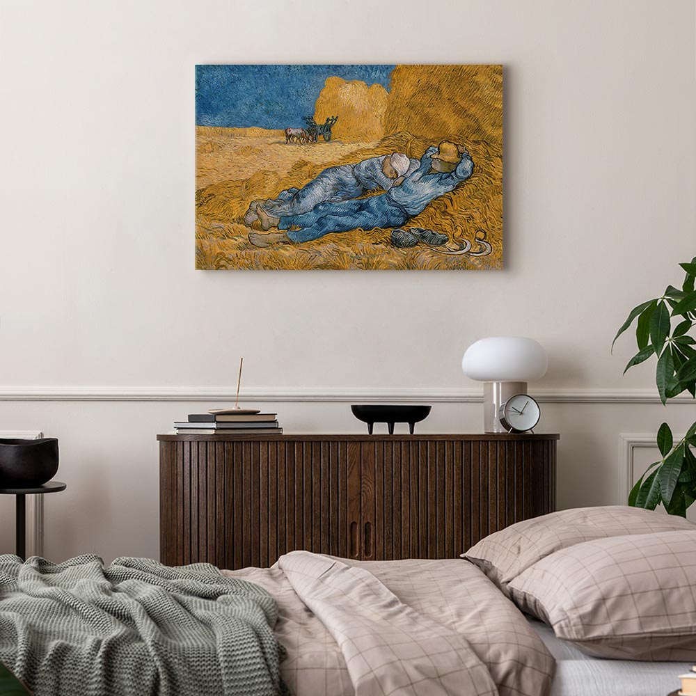 Van Gogh Noon: Rest from Work Classic Canvas Print