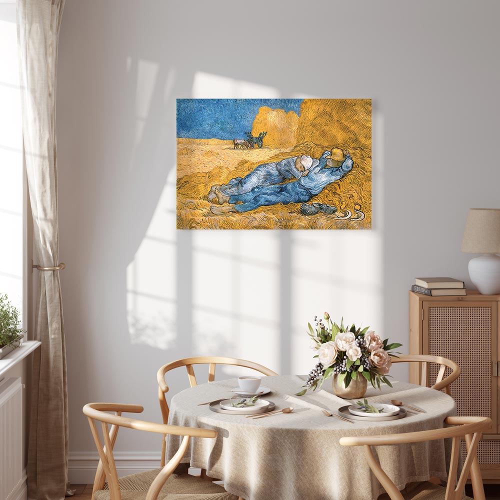 Van Gogh Noon: Rest from Work Classic Canvas Print
